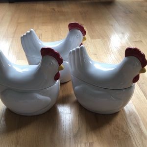 Easter Egg Holders Ceramic Chicken set of 3